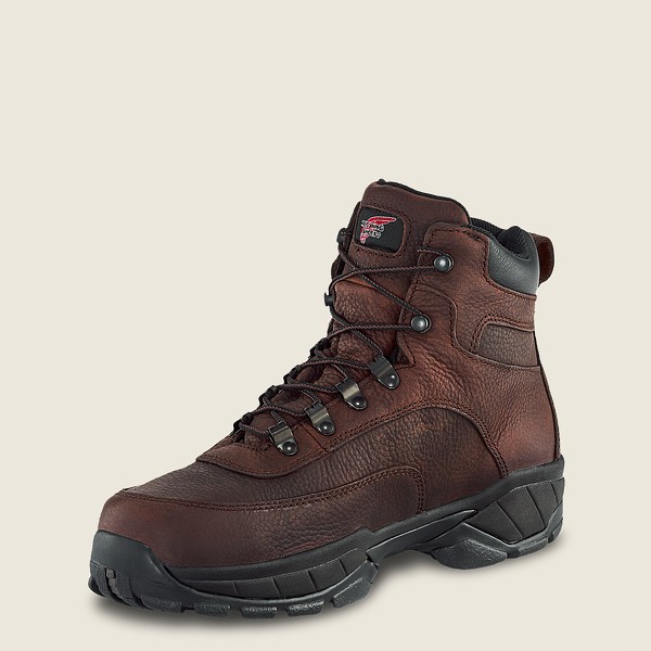 Red Wing Hiking Boots Truhiker - 6-inch Waterproof Soft Toe - Dark Brown - Mens YDI927165